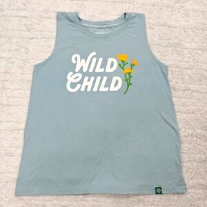 Keep Nature Wild Tank Top Womens Small Wild Child Graphic Blue Coconut Girl